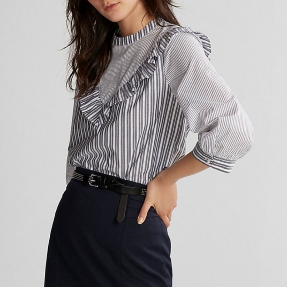 Express gray stripe top. NWT